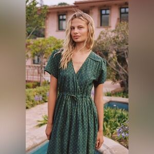 NWT Christy Dawn Dawn Dress in Green Petunia Dot size XS